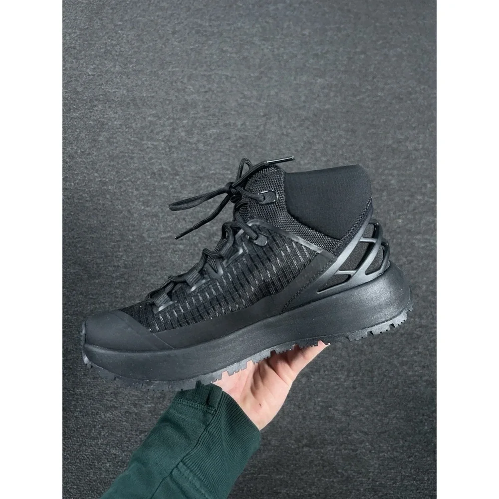New Kizik Unisex Wasatch Mid Waterproof Hiking Black Shoes Boots Men 4.5 Women 6